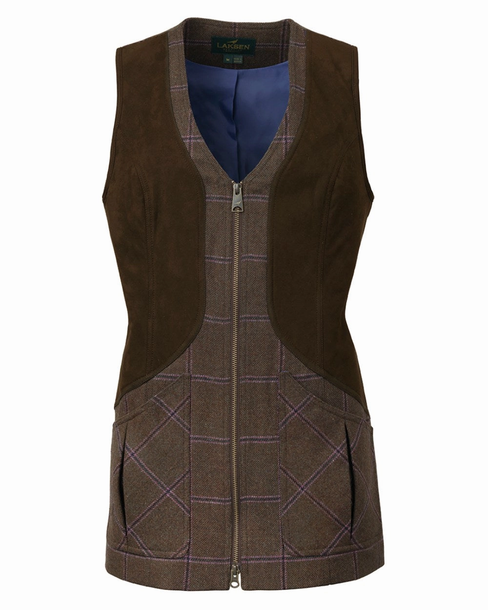 Laksen Pippa Linhope Tweed Zip Shooting Vest Anti Static Inner Layer Wind Blocking Fabric