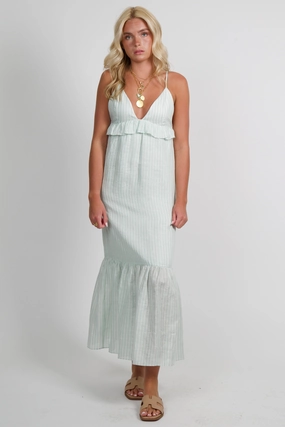 SUNDAYS | Marceline Dress - Seafoam Water-Repellent-Finish