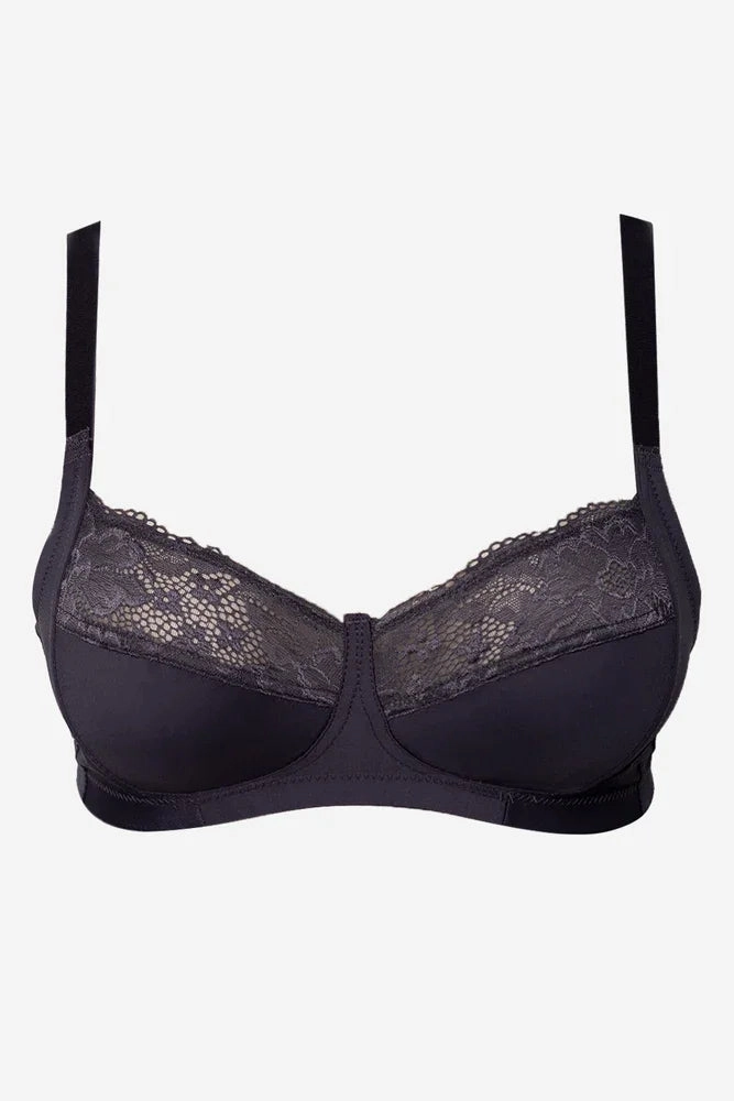 Breathable Stretch 2 Pack Lace Non Padded Wirefree Bra Black And Pink