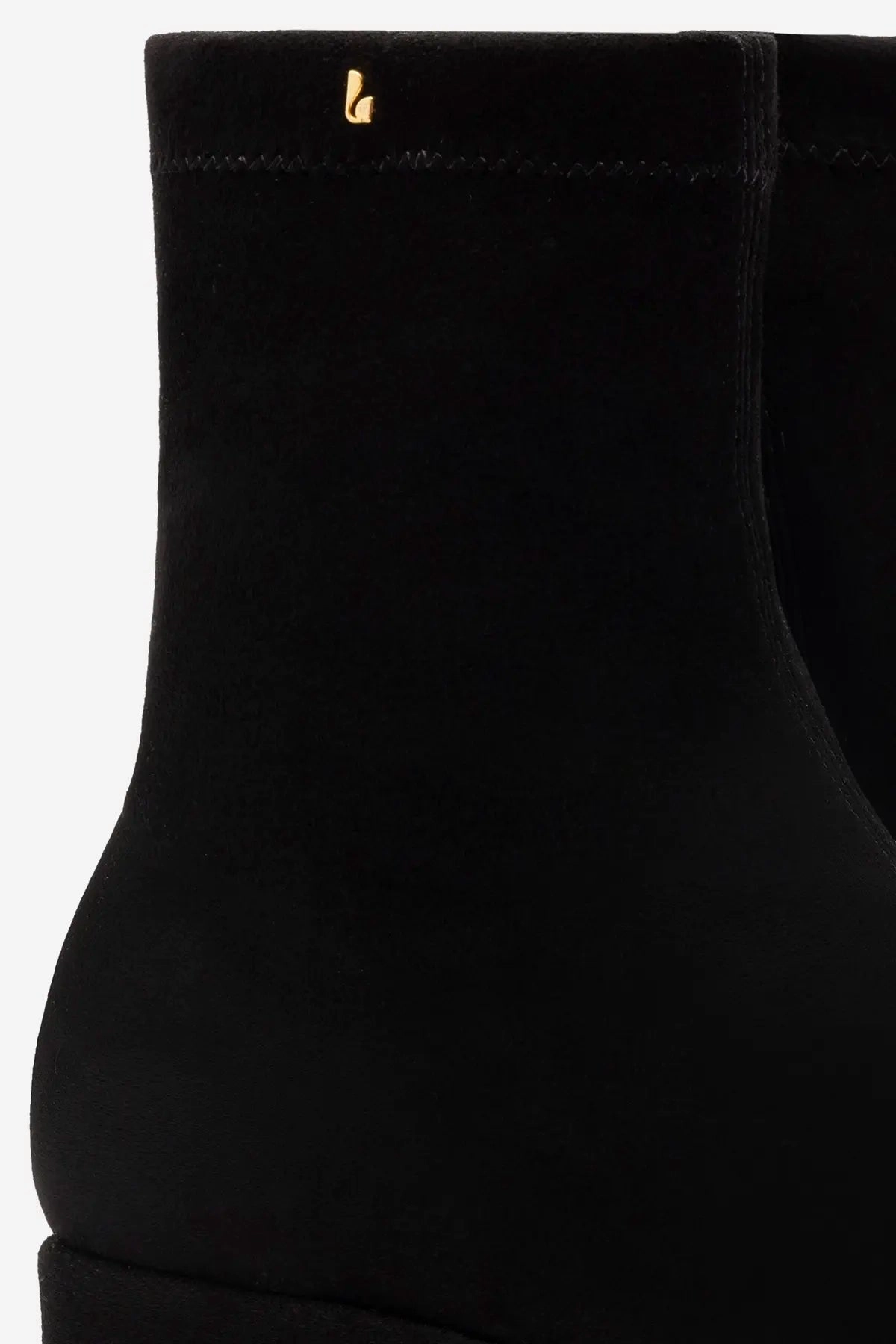 Dani Flatform Boot In Black Suede Stylish Appeal