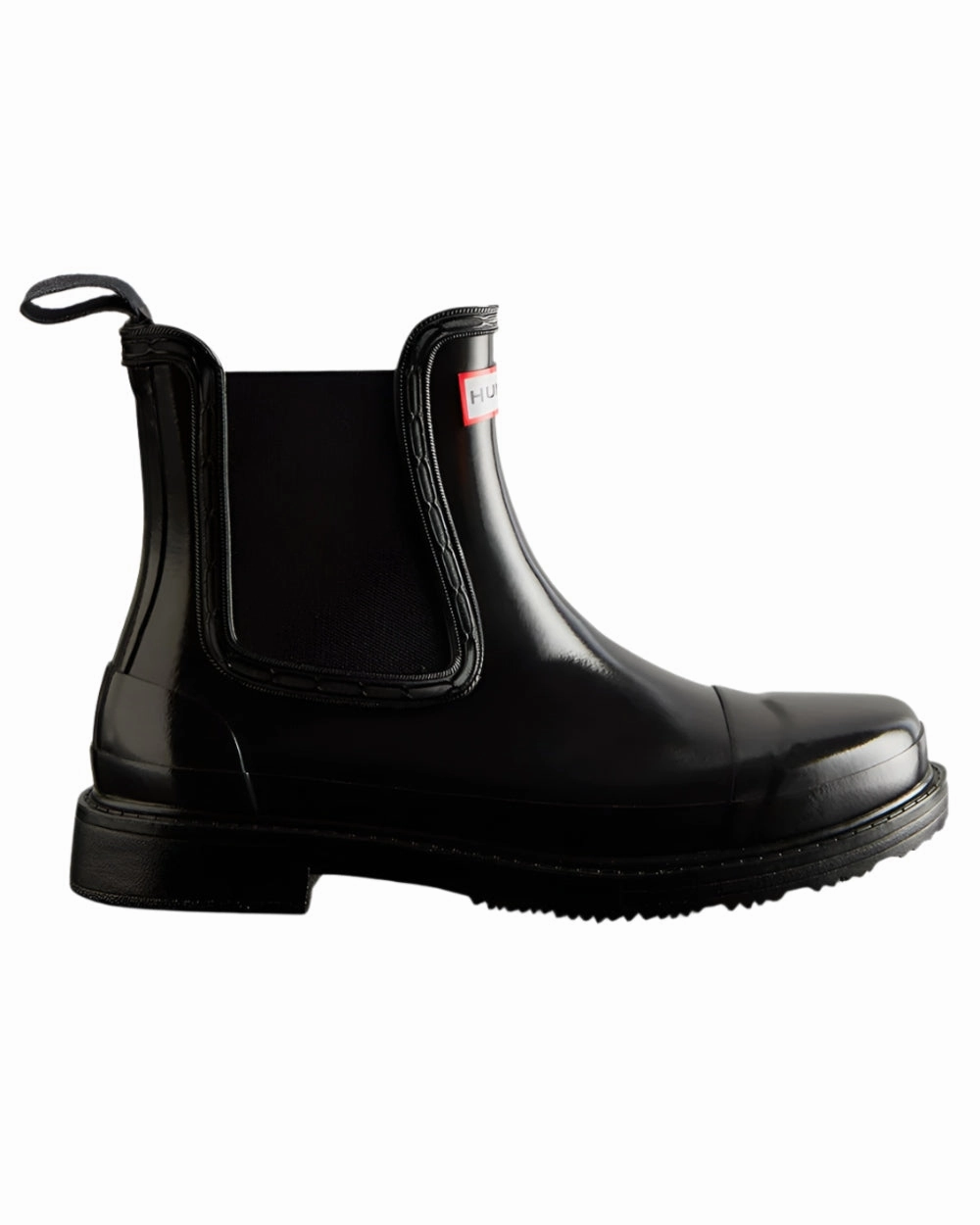 Combat Look Low Profile Comfort Seeker Hunter Womens Commando Gloss Chelsea Boots
