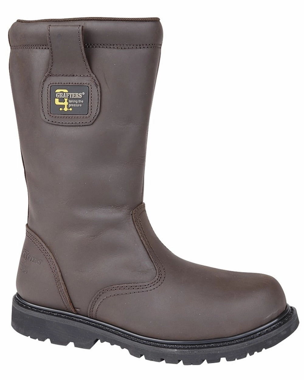 Grafters Mens Crazy Horse Leather Safety Rigger Boots Trail Comfort