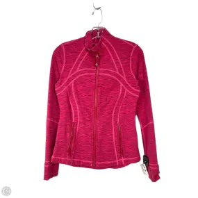 Athletic Jacket By Lululemon In Pink, Size: S Rubberized Trims
