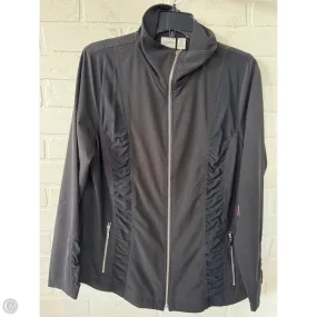 Compression Fit Design Athletic Jacket By Chicos In Black, Size: L