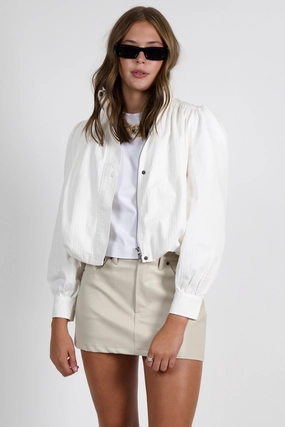 SUNDAYS | Elodie Jacket - Bone Windproof Insulated Coat Crisp Walk Look