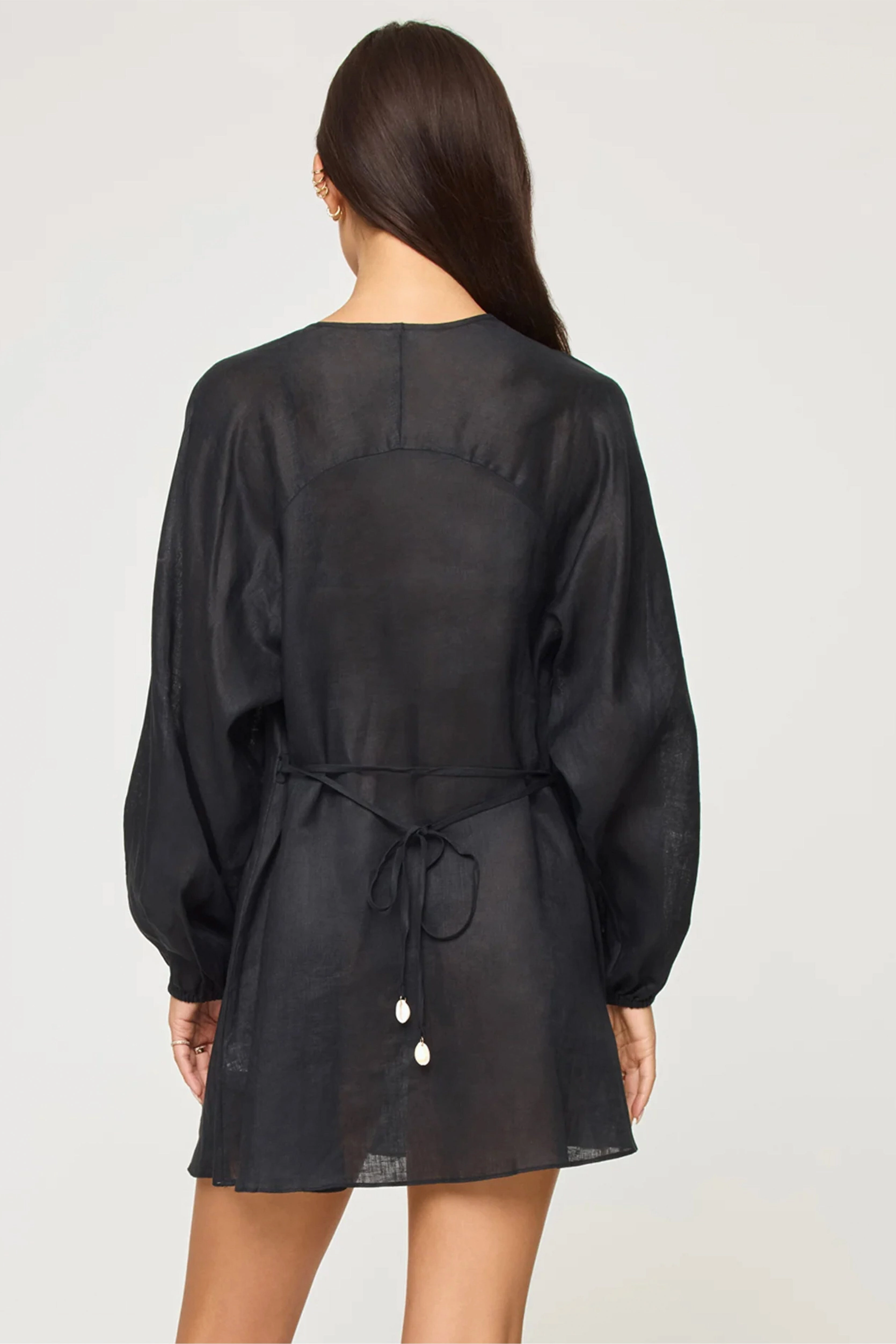 L SPACE | Boat Trip - Tunic Black Subtle pattern Classic Comfort