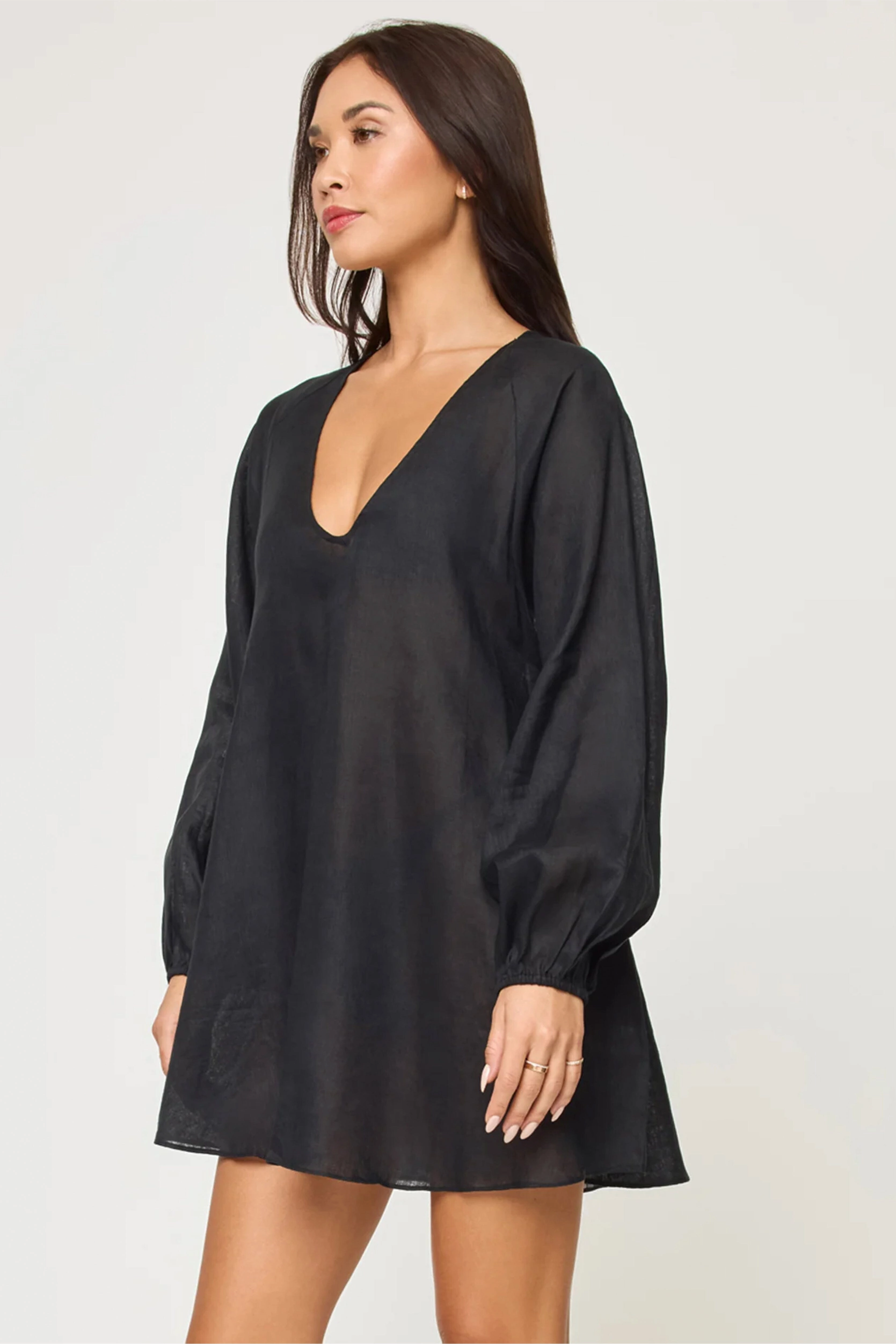L SPACE | Boat Trip - Tunic Black Statement-Piece