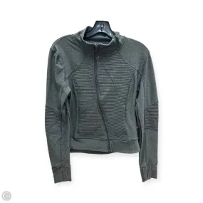Athletic Jacket By Mondetta In Grey, Size: M UV Protective Layer Secure Chest Pocket
