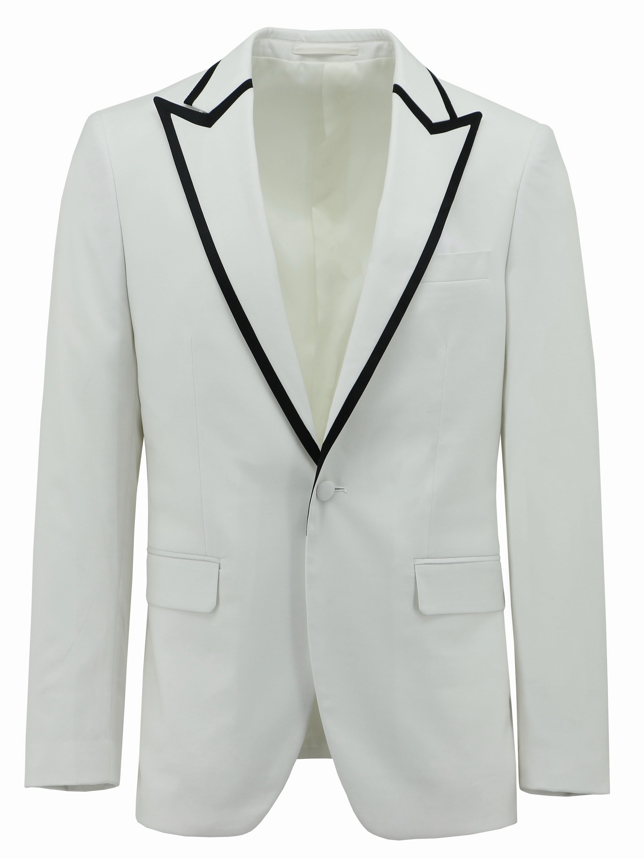 Academy White Dinner Jacket Wrinkle Free Exterior Durable Water Repellent
