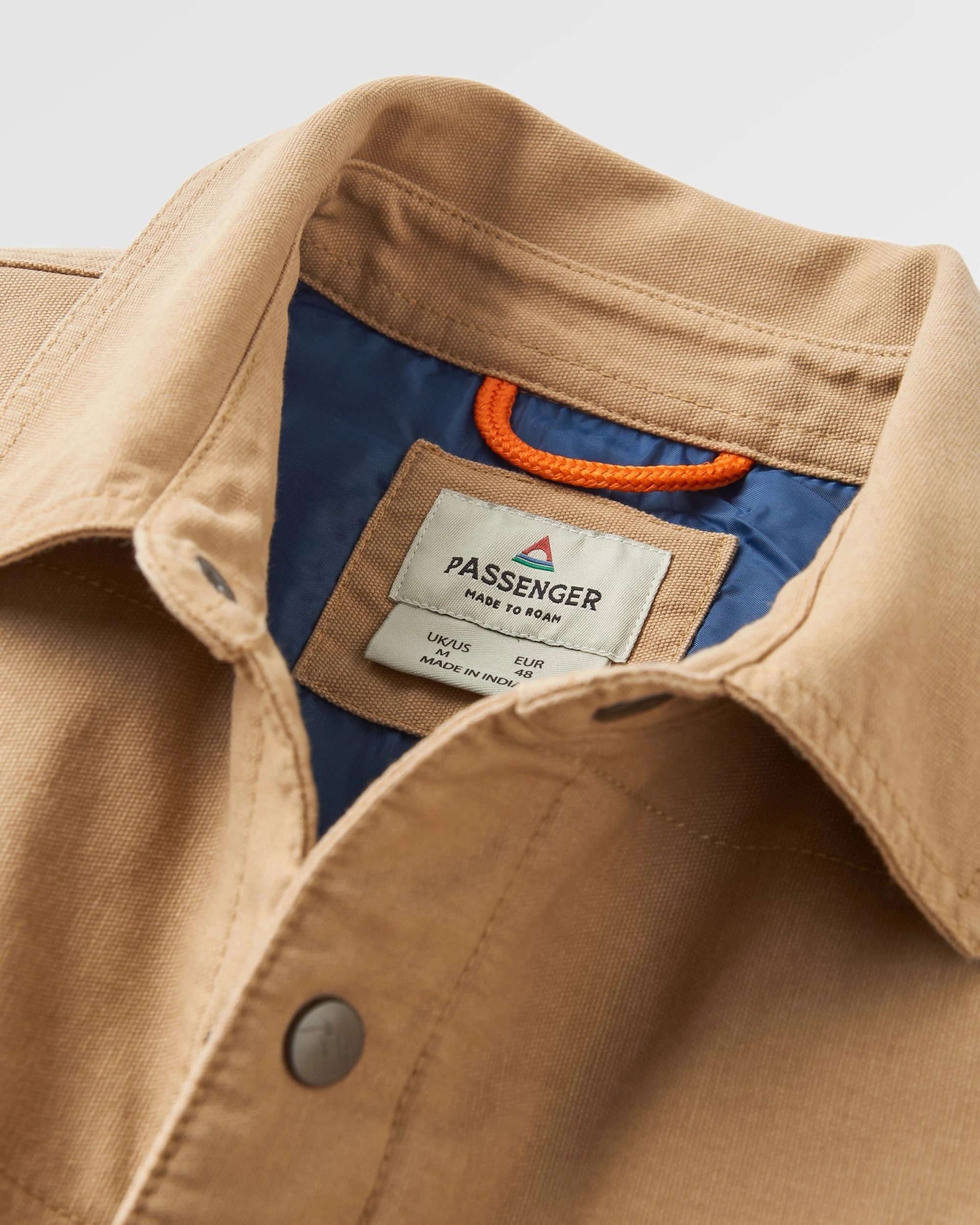 Taranaki Canvas Quilted Overshirt - Stone MoistureWickingInterior Kangaroo Pocket