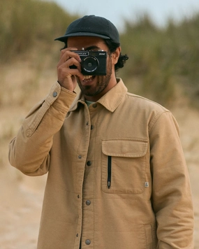ThermalReflective Hypoallergenic Interior Taranaki Canvas Quilted Overshirt - Stone