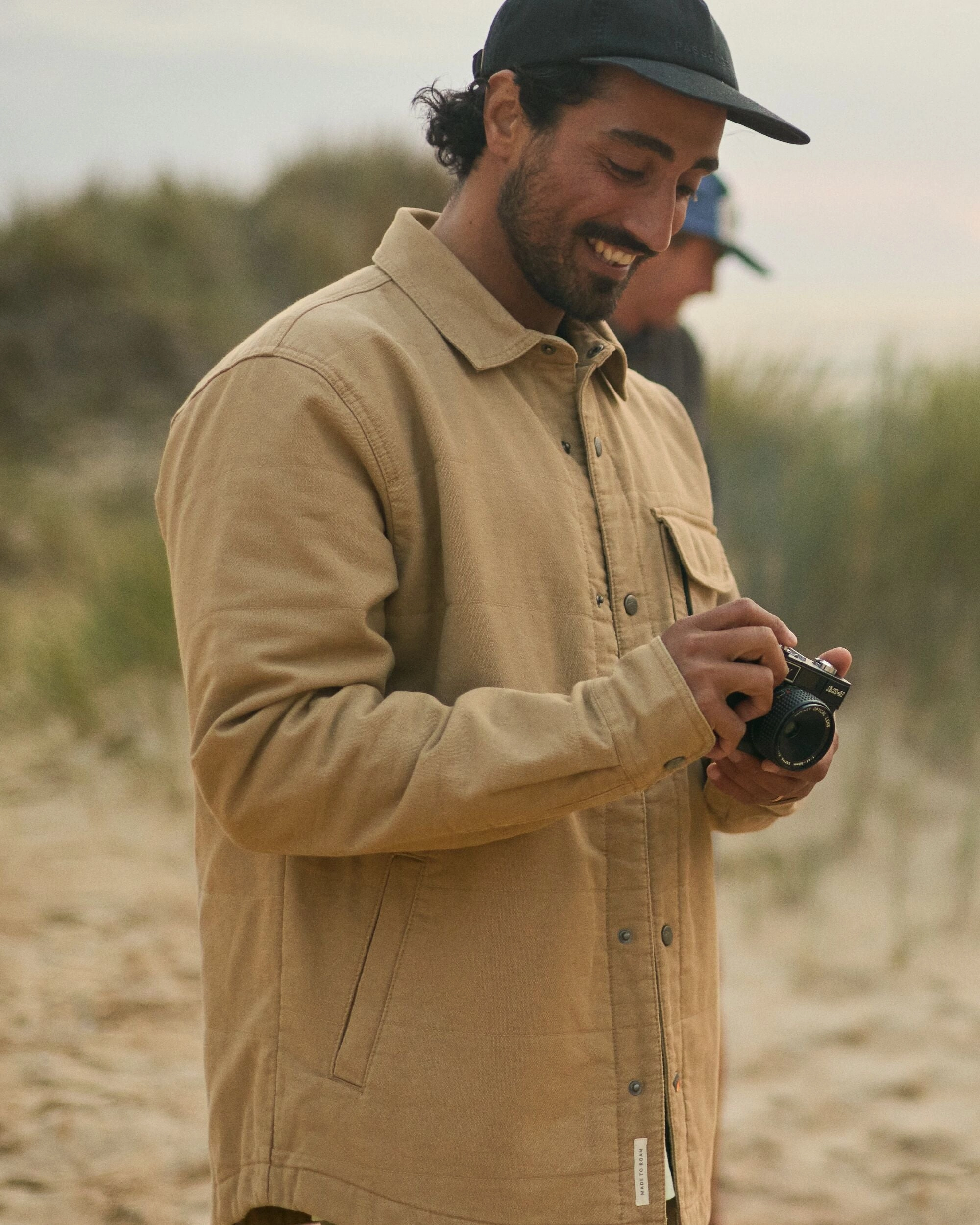 Taranaki Canvas Quilted Overshirt - Stone Ergonomic Mobility Cut One Color