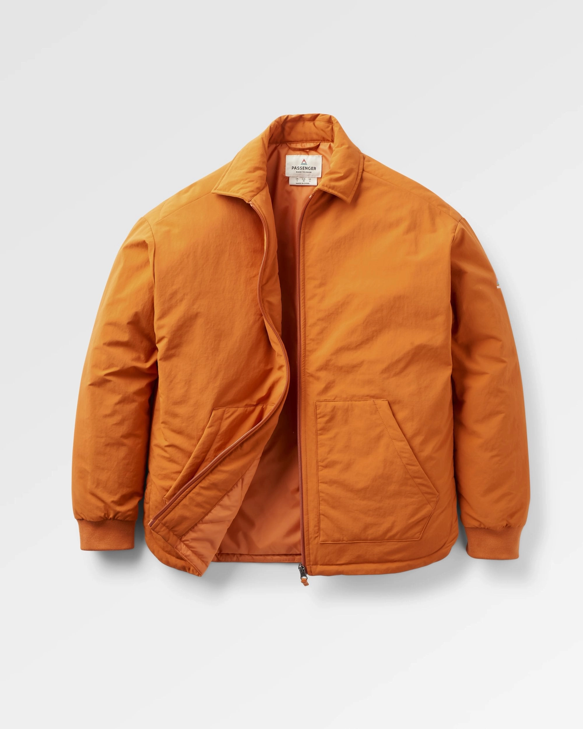 Tasi Recycled Insulated Jacket - Sunset Orange Crisp Walk Look Modern Minimal