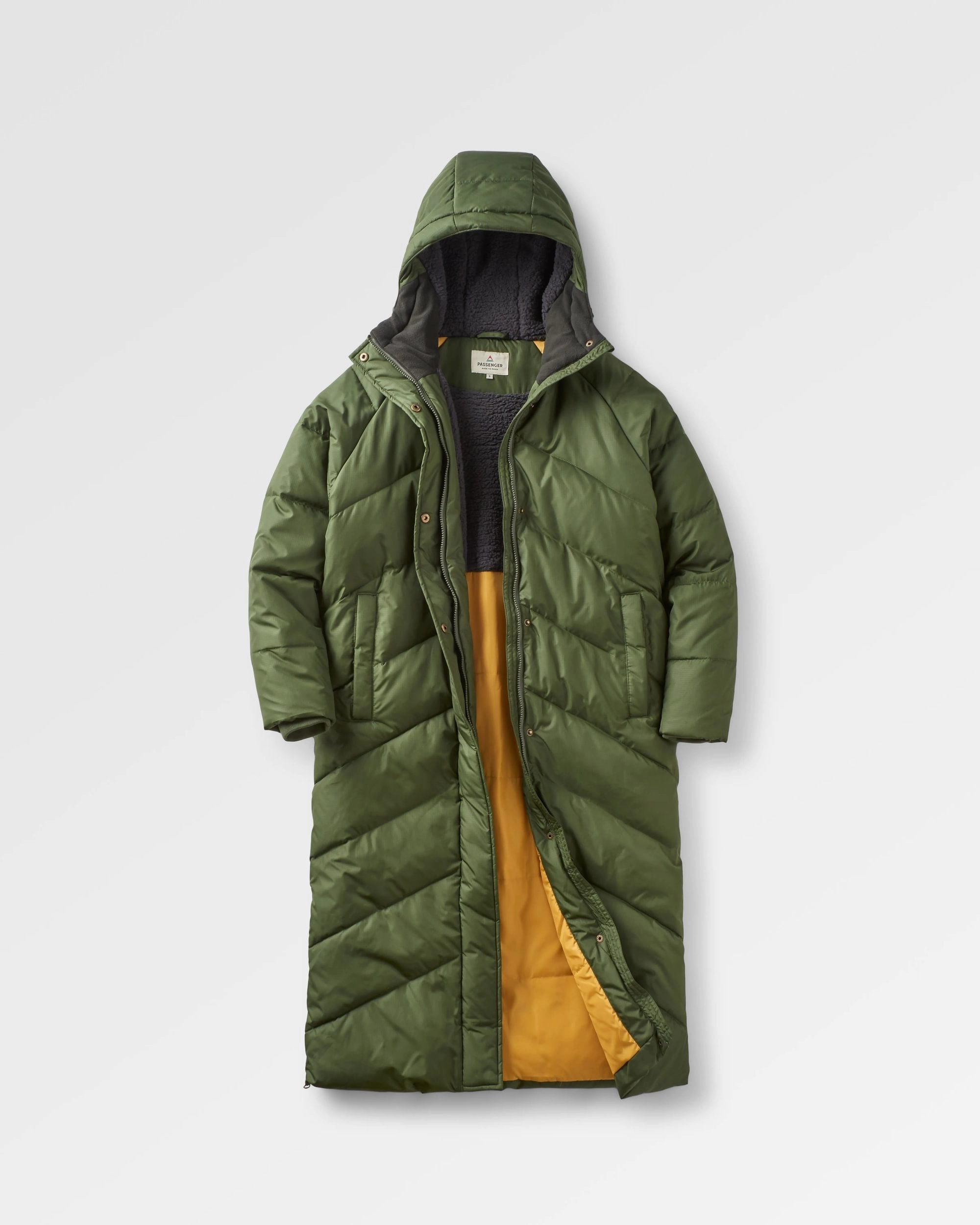 Tasman Recycled Long Insulated Jacket - Fir Tree FadeResistant Print Heavyweight Warmth