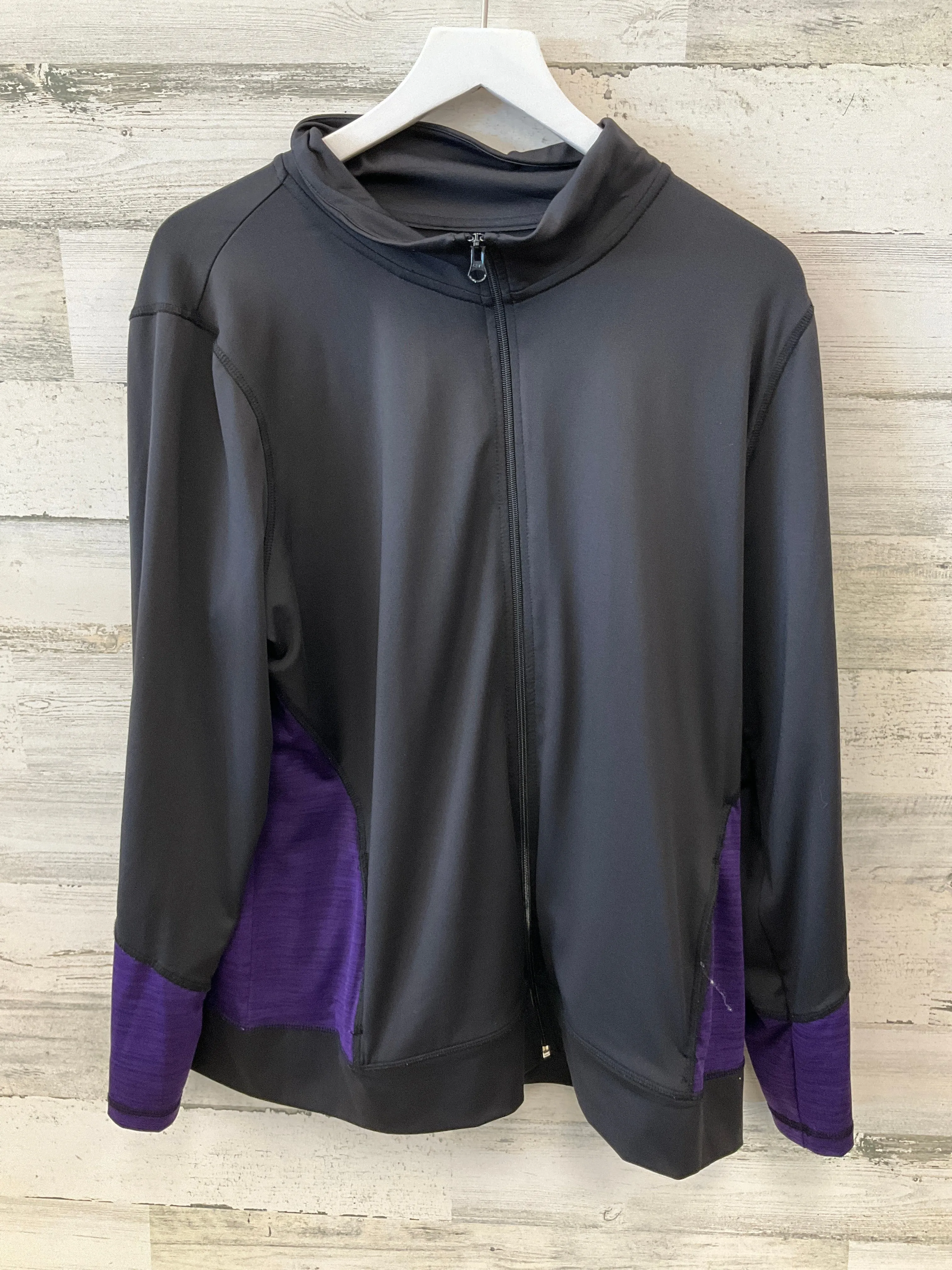 InterchangeableLining Simple Look Athletic Jacket By St Johns Bay In Purple, Size: Xl