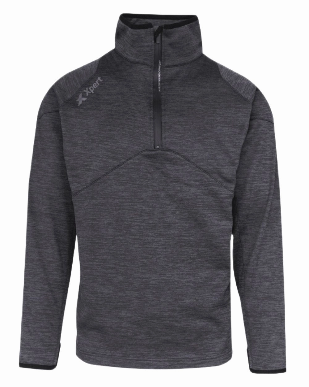 snap closure FlexibleHoodDesign Xpert Mens Pro Half Zip Tech Fleece Jacket