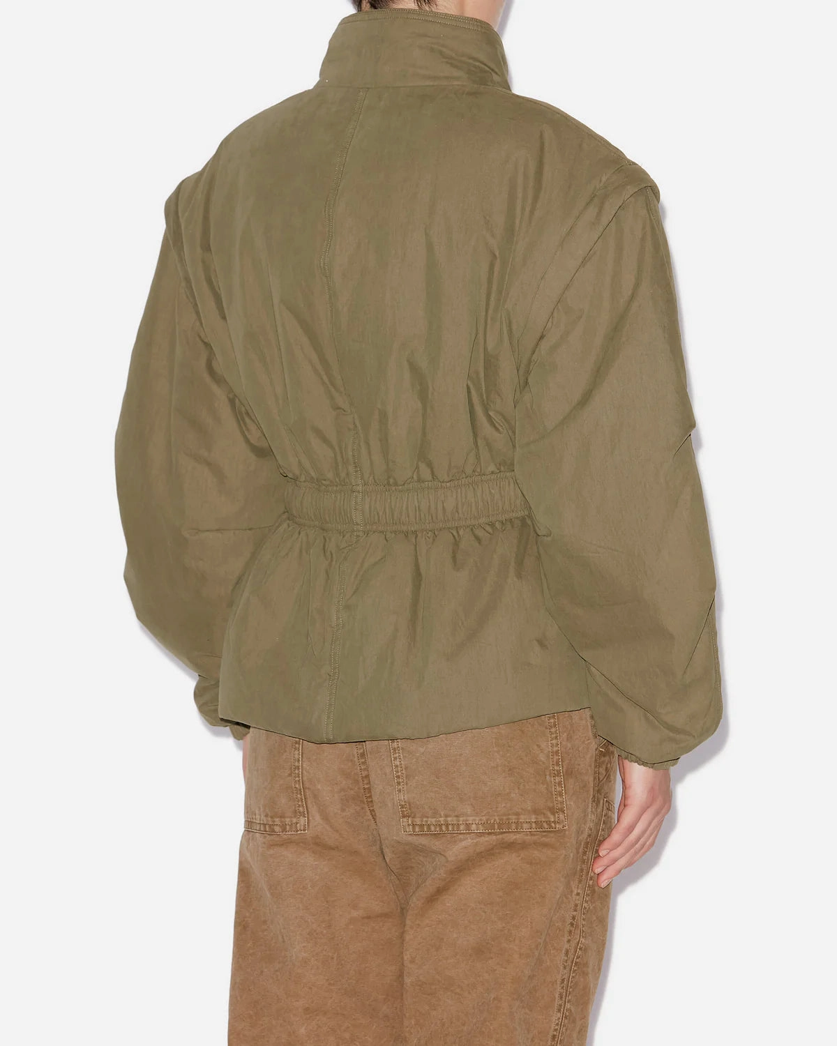 Marant Etoile Dastyni Coat in Khaki Lightweight Comfort