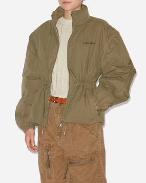 Non Iron Fabric Tech Marant Etoile Dastyni Coat in Khaki