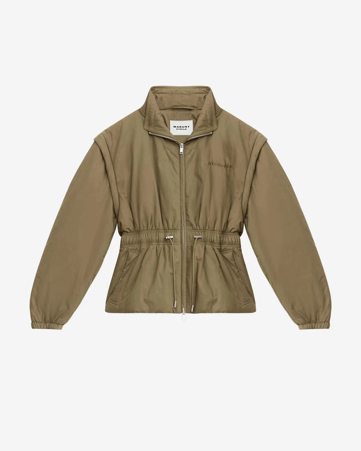 Packable Feature Flexible Insulation Marant Etoile Dastyni Coat in Khaki