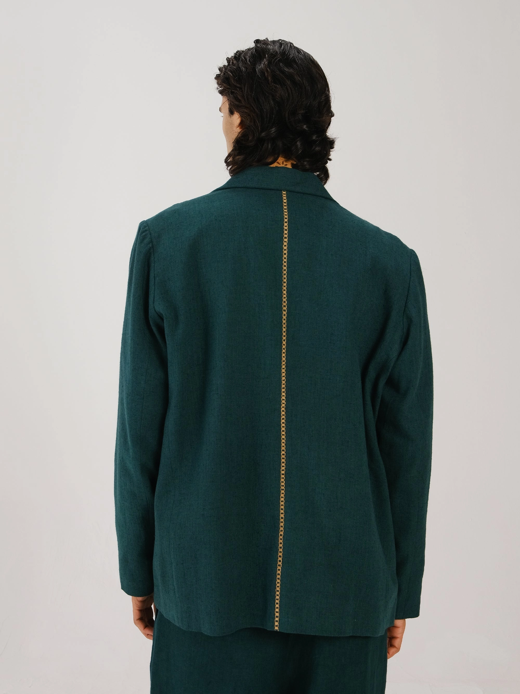 Front Smocked Blazer Belted Style Lightweight insulation