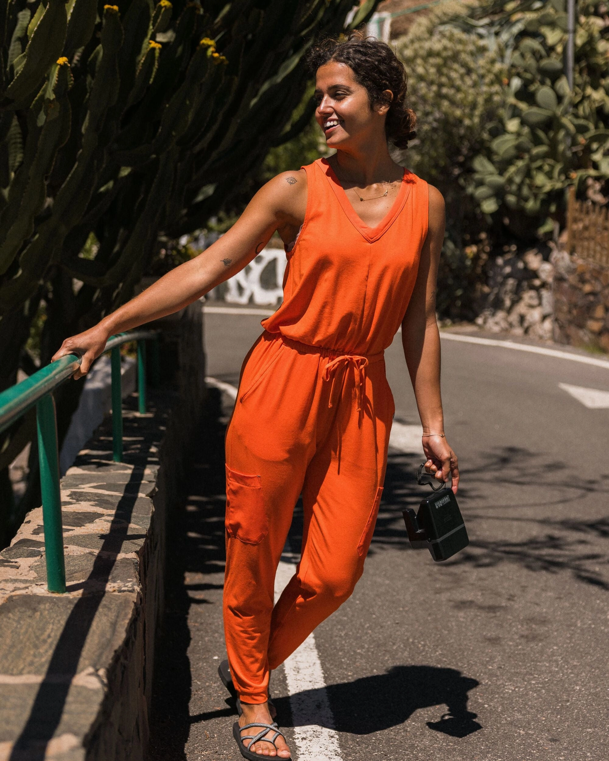 Flexible Motion Aria Jumpsuit - Ember Orange