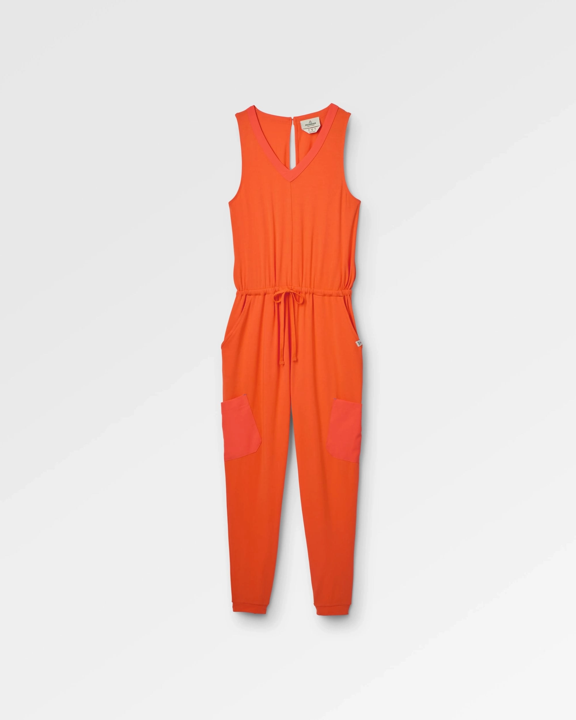 Aria Jumpsuit - Ember Orange FunctionalZipper