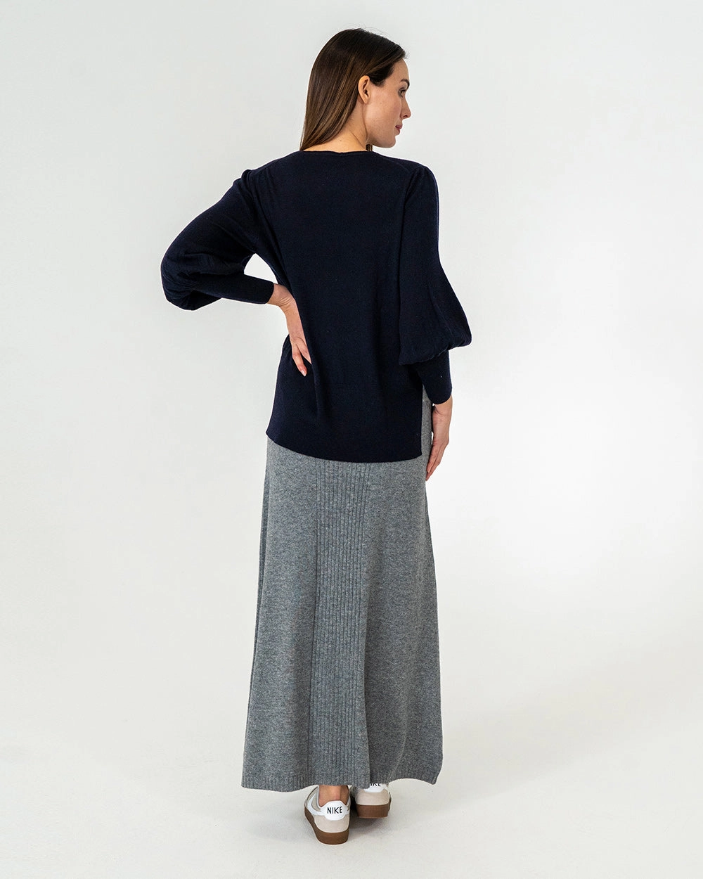 Soft Motion Seamless construction Harriet Ribbed Skirt - Charcoal
