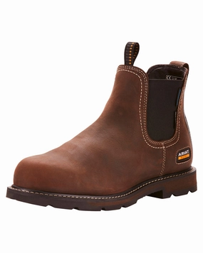 Ariat Mens Groundbreaker Safety Steel Toe Work Boots Padded Interior Rural Traveler Anti Odor Technology