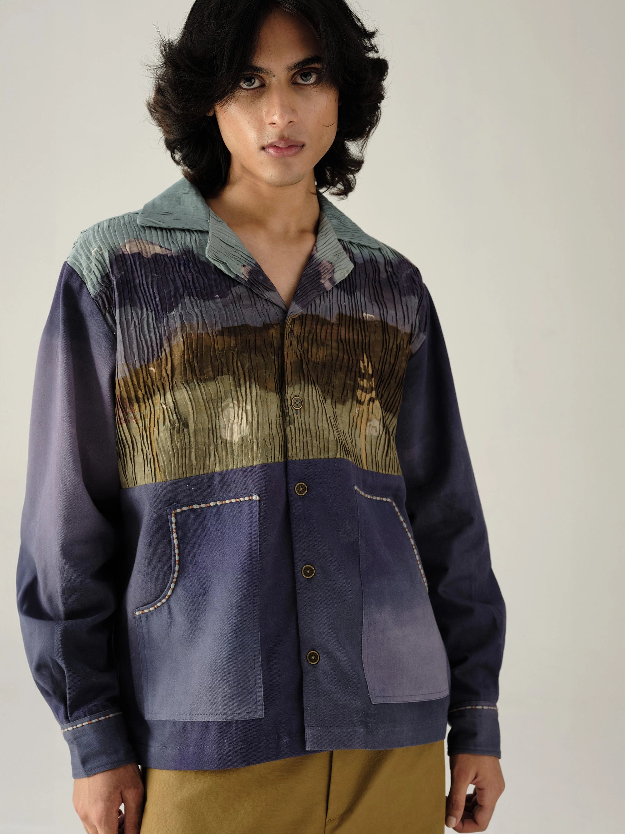 ReflectiveDetails Textured Blazer Set