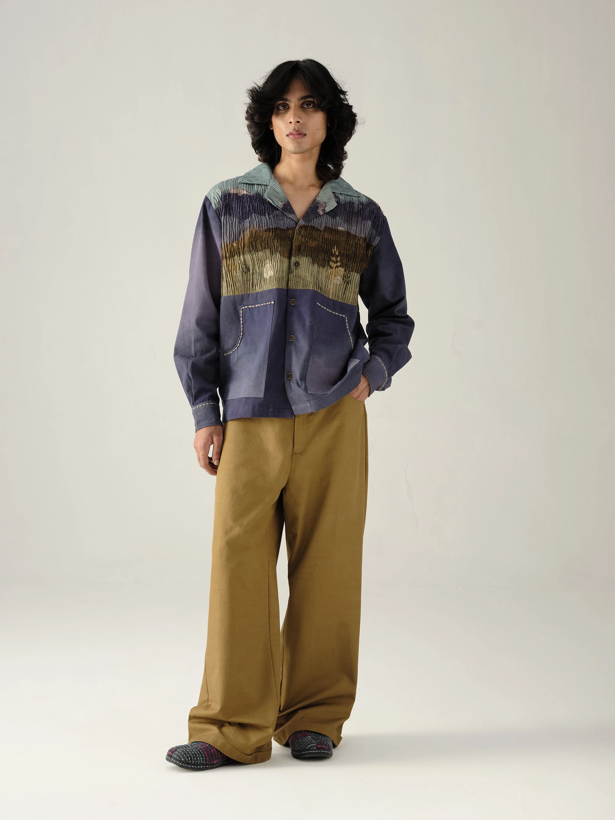 Textured Blazer Cotton Twill Multi Purpose Loops
