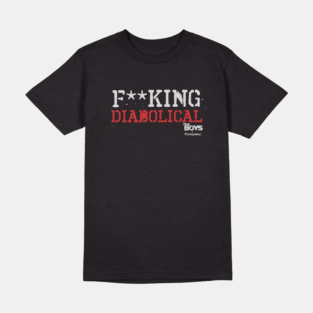 Distressed Texture Classic Crew Neck THE BOYS F**NG DIABOLICAL SHORT SLEEVE SHIRT