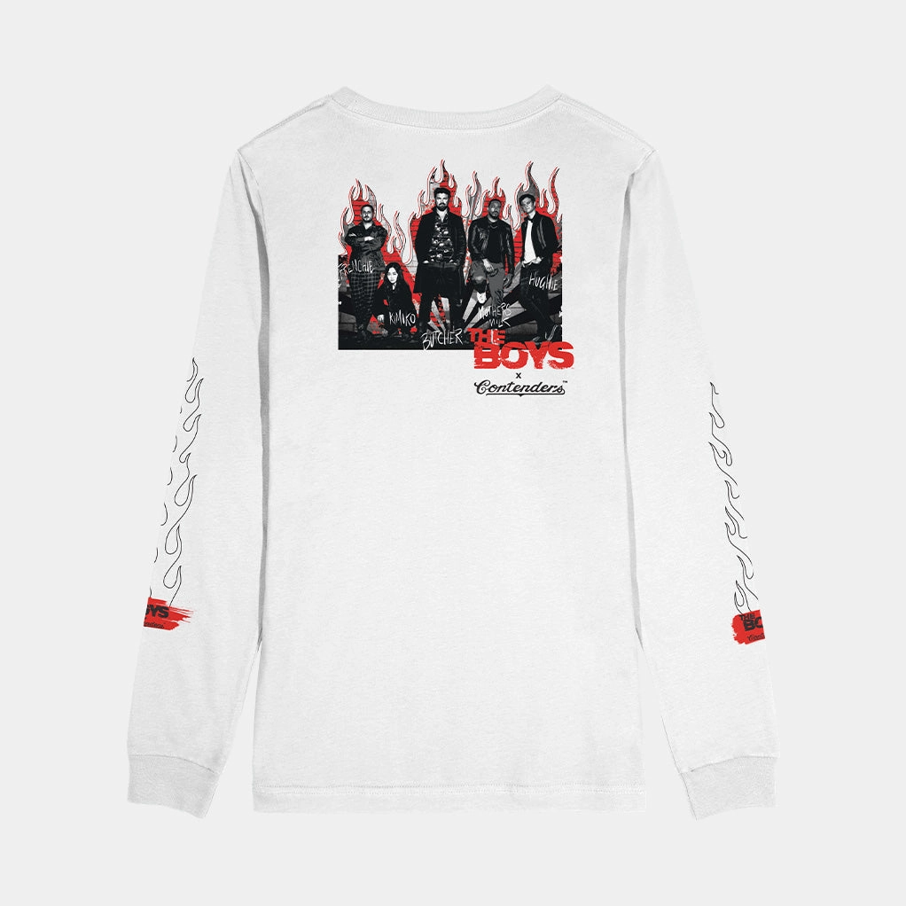 THE BOYS FLAMES LONG SLEEVE SHIRT DurableBlend HighCollar Design