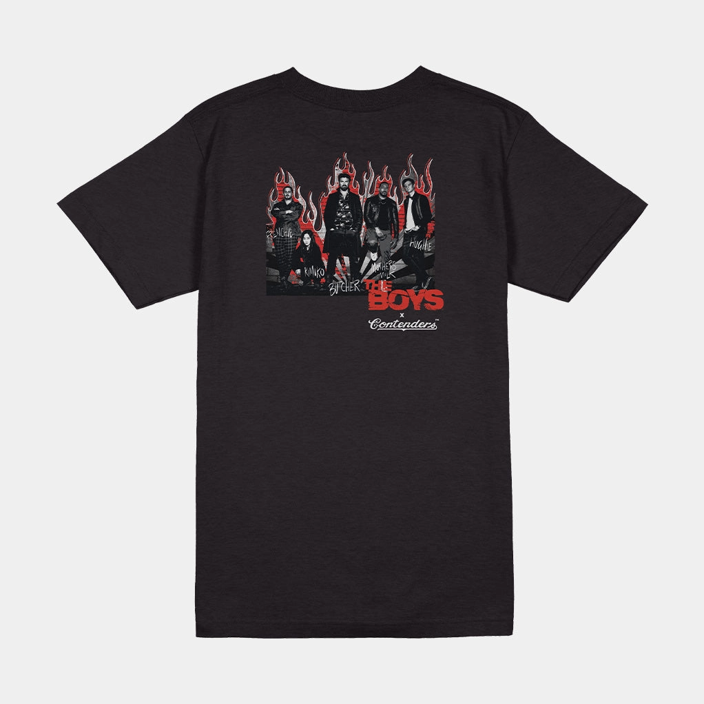 GarmentDyed V-neck Shirt THE BOYS FLAMES SHORT SLEEVE SHIRT