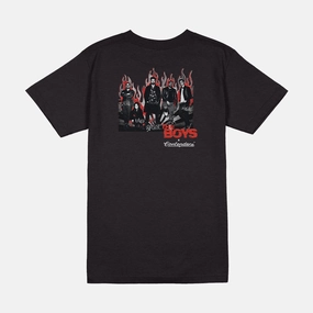 GarmentDyed V-neck Shirt THE BOYS FLAMES SHORT SLEEVE SHIRT