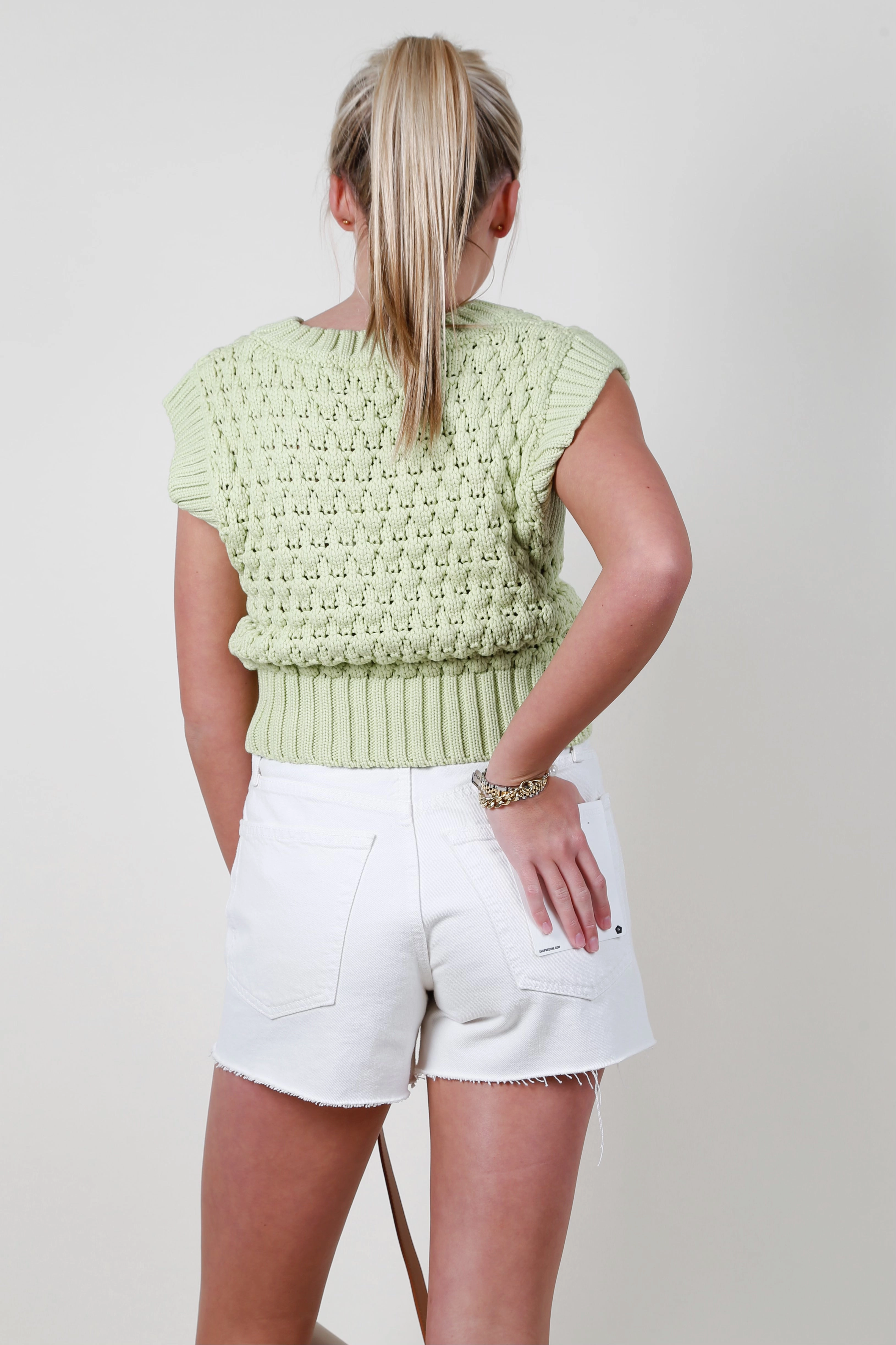 Unisex Appeal The Lilly Sweater Vest - Lime