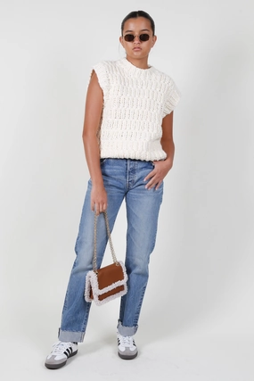 The Lyla Knit Sweater Vest - Ivory Ready To Go