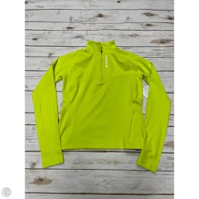 Athletic Jacket By Reebok In Green, Size: Xs RibbedKnitCollar
