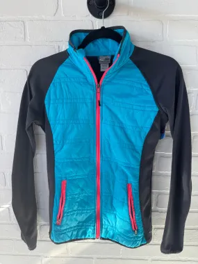 Athletic Jacket By C9 By Champion In Blue & Grey, Size: S Double Breasted Windproof Design