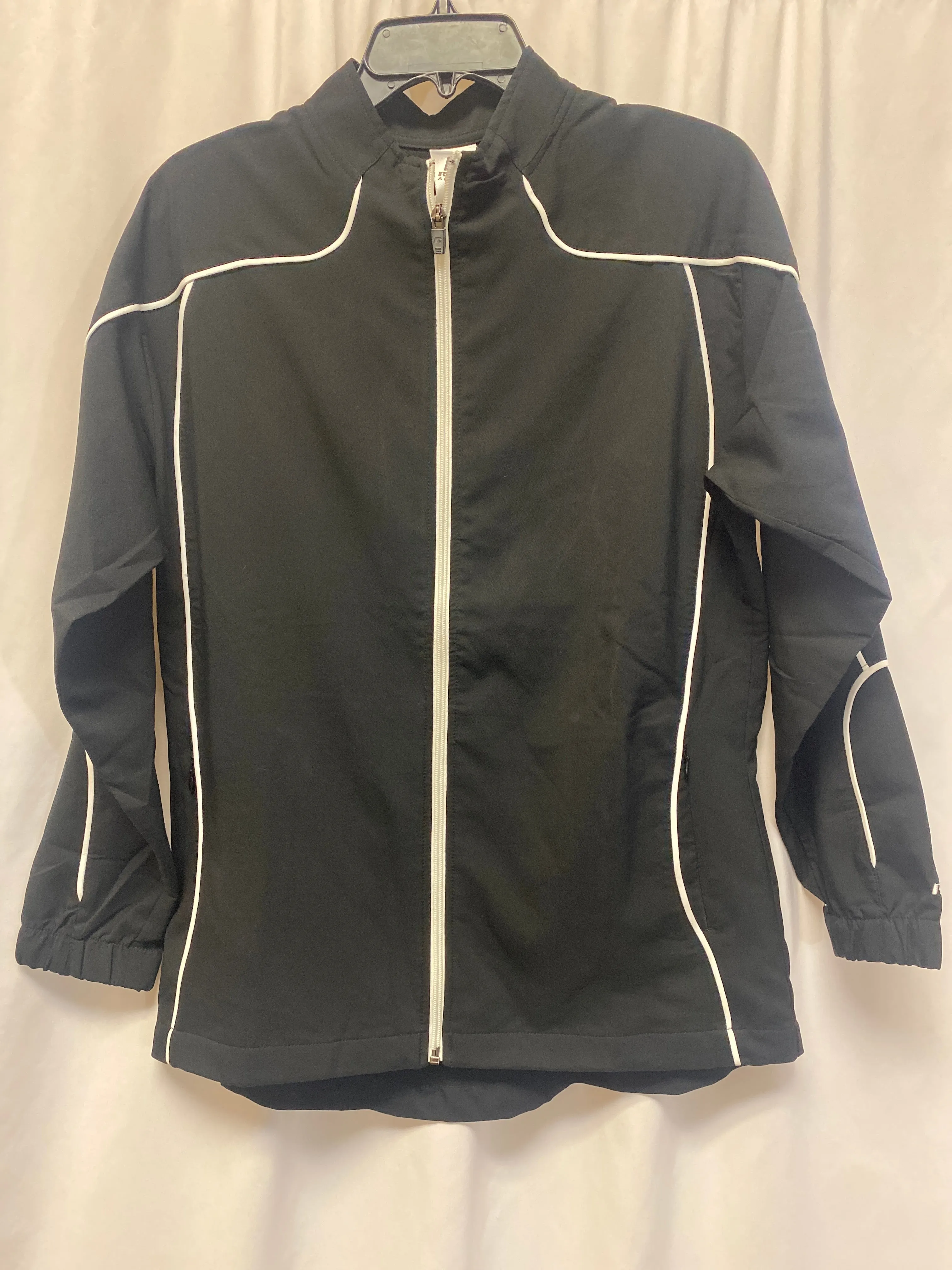 Neutral Style Athletic Jacket By Russel Athletic In Black, Size: M
