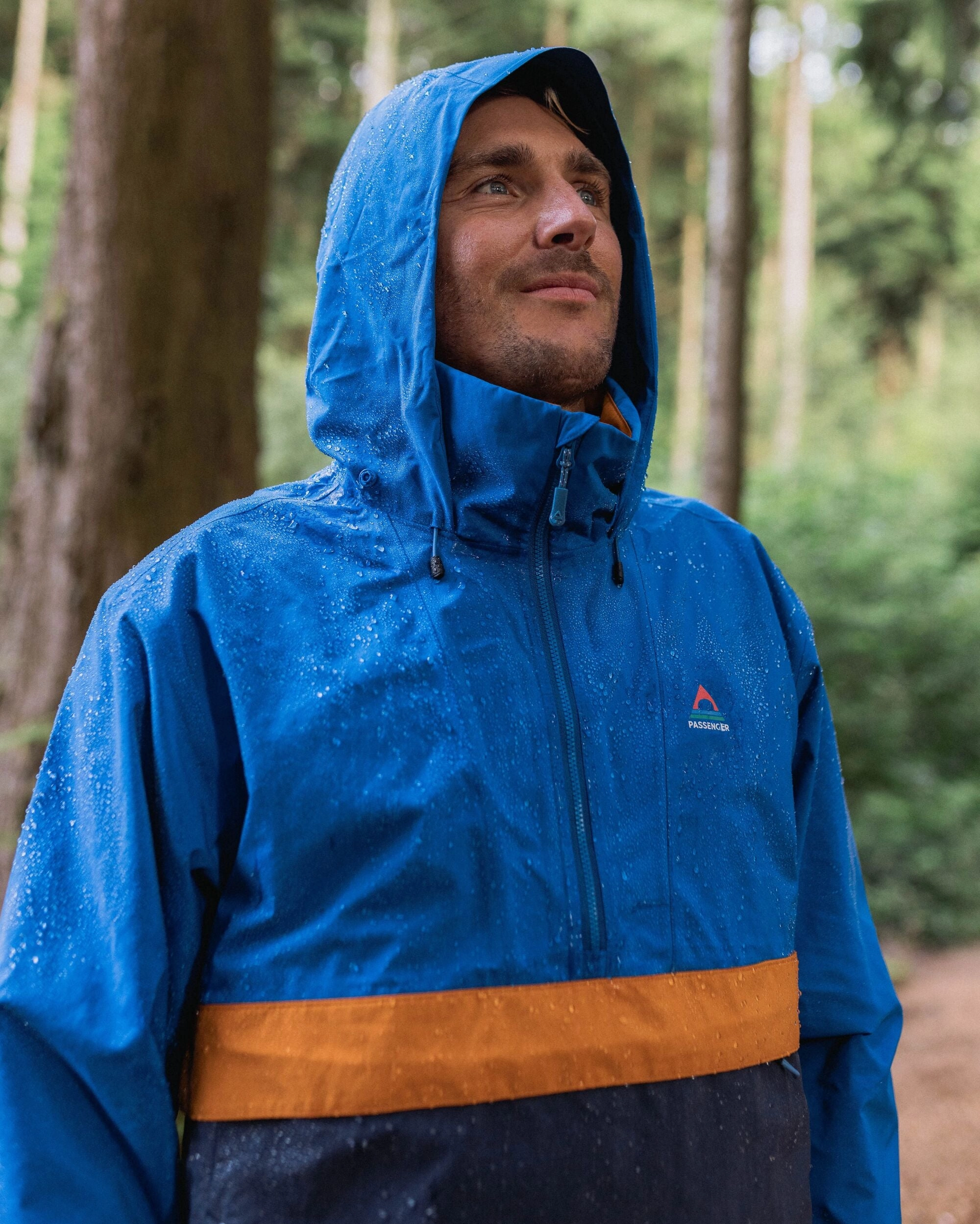 Diablo Recycled Waterproof Anorak - Azure Blue Simple Comfort Modular Design