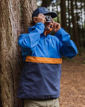 Diablo Recycled Waterproof Anorak - Azure Blue Anti Static Lining