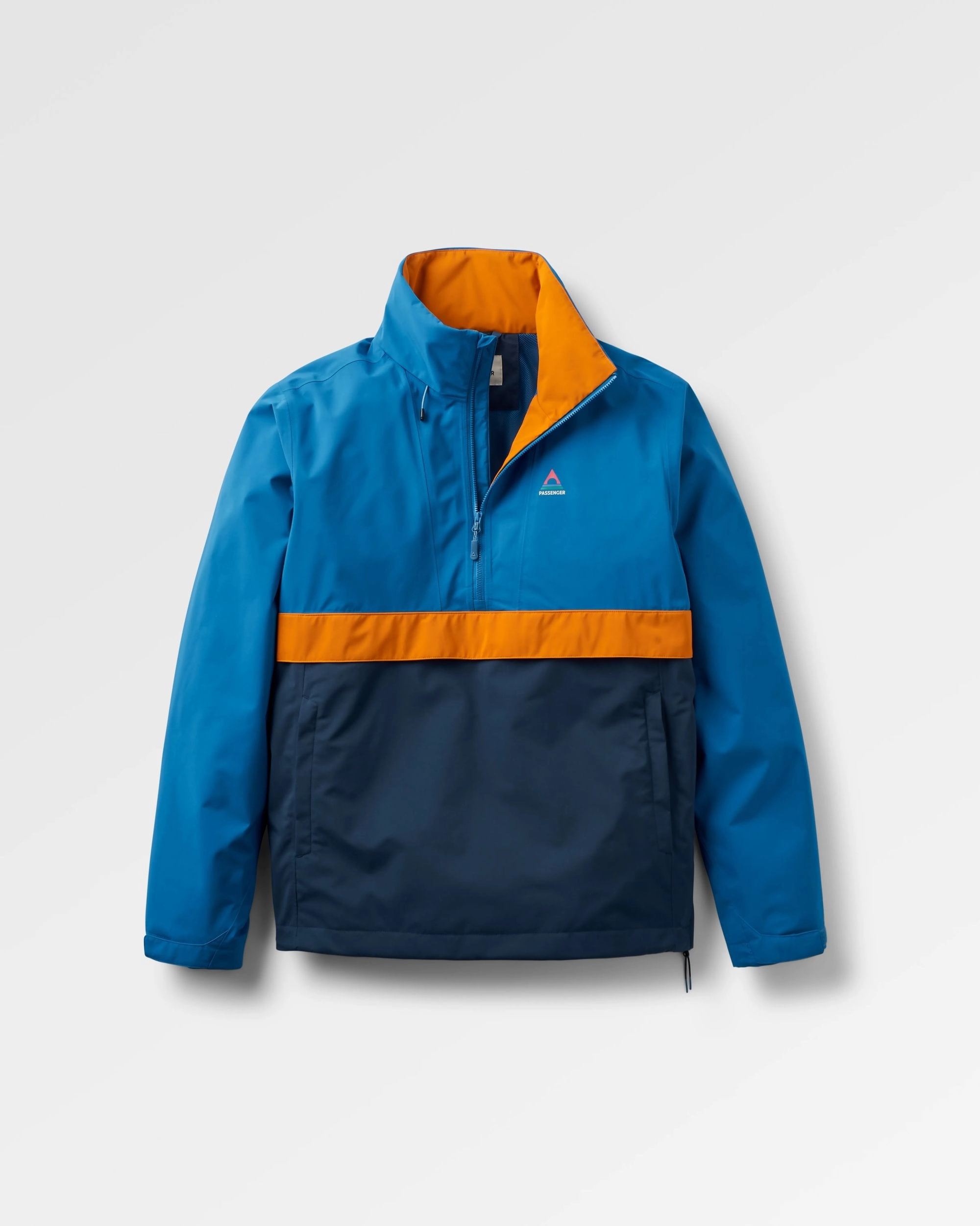 color block Diablo Recycled Waterproof Anorak - Azure Blue