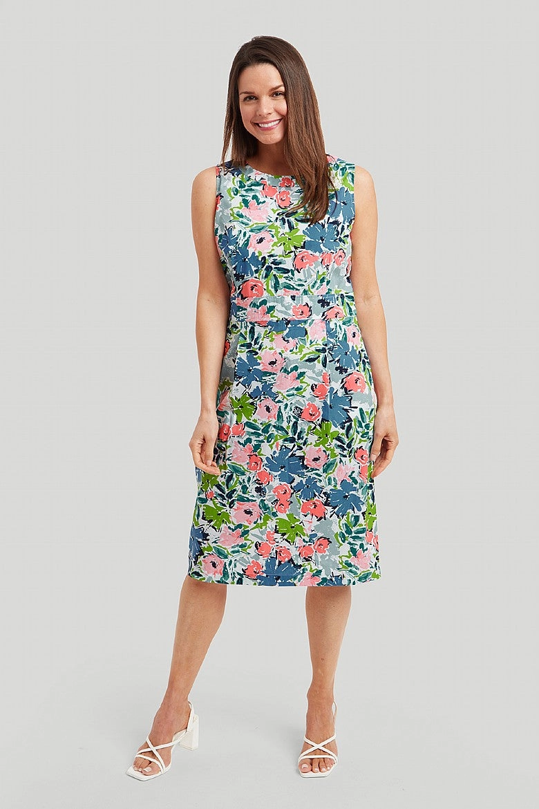 Sissinghurst Print Lorie Dress - Multi Winter Layering photo look