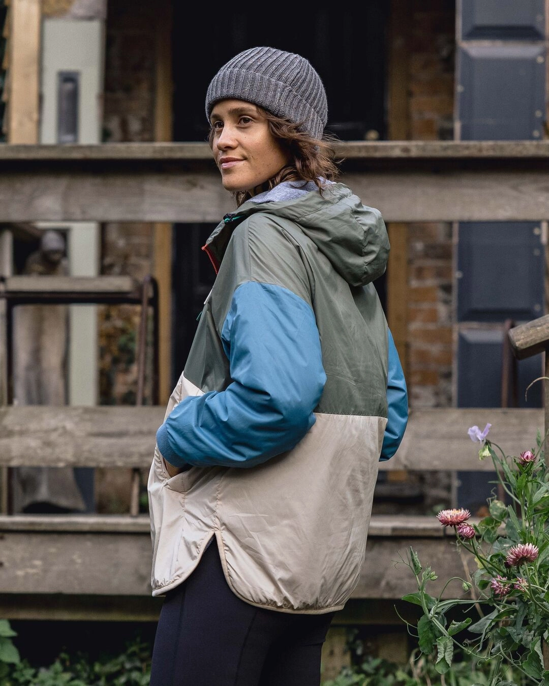 Moonlight Recycled Insulated Anorak - Dusty Olive City Layer Style Elegant Evening