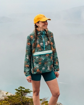 Viento Recycled Windshell Anorak - Palm Camo Deep Sea Ripstop Technology Soft Comfort Design