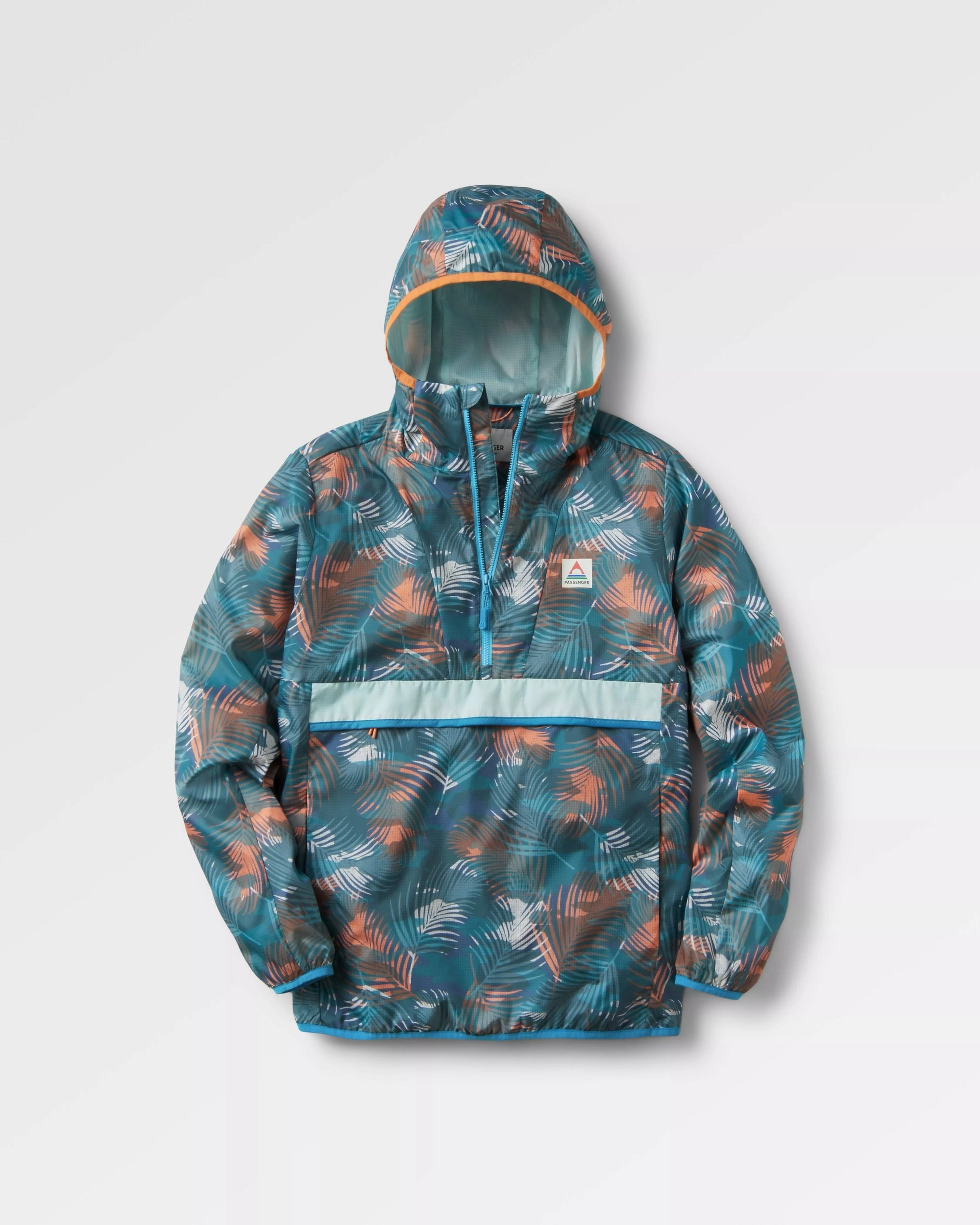 Basic Layers Viento Recycled Windshell Anorak - Palm Camo Deep Sea