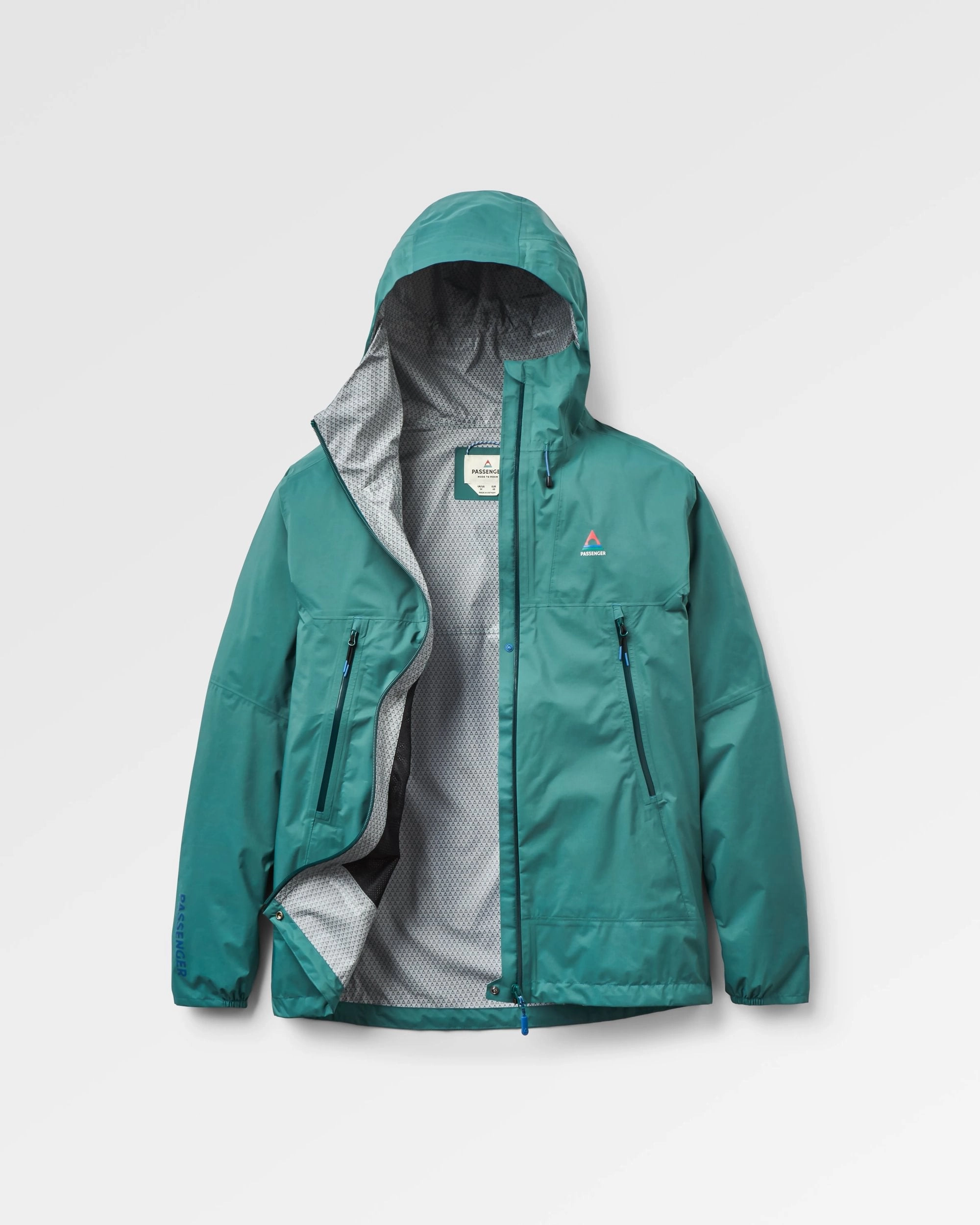 Trailscape Light Men's Recycled Waterproof Jacket - Deep Ocean Very Cold Reflective accents