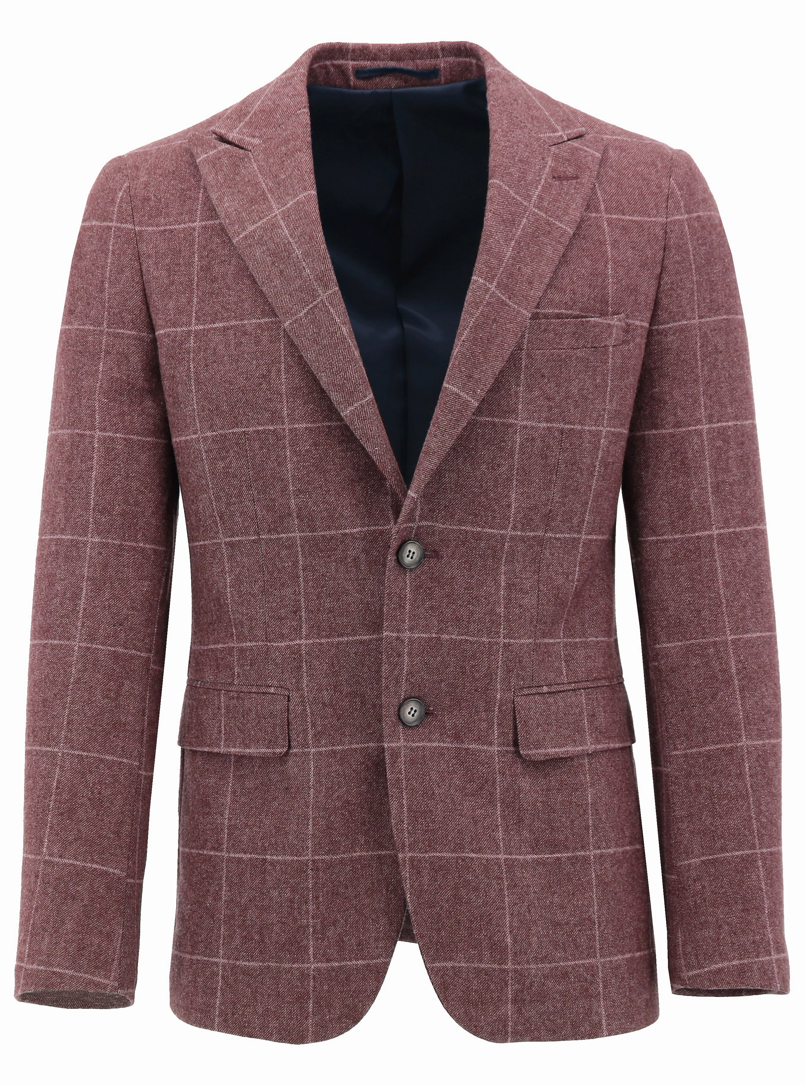 Amalfi Burgundy Checked Sports Jacket Anti Pilling Surface