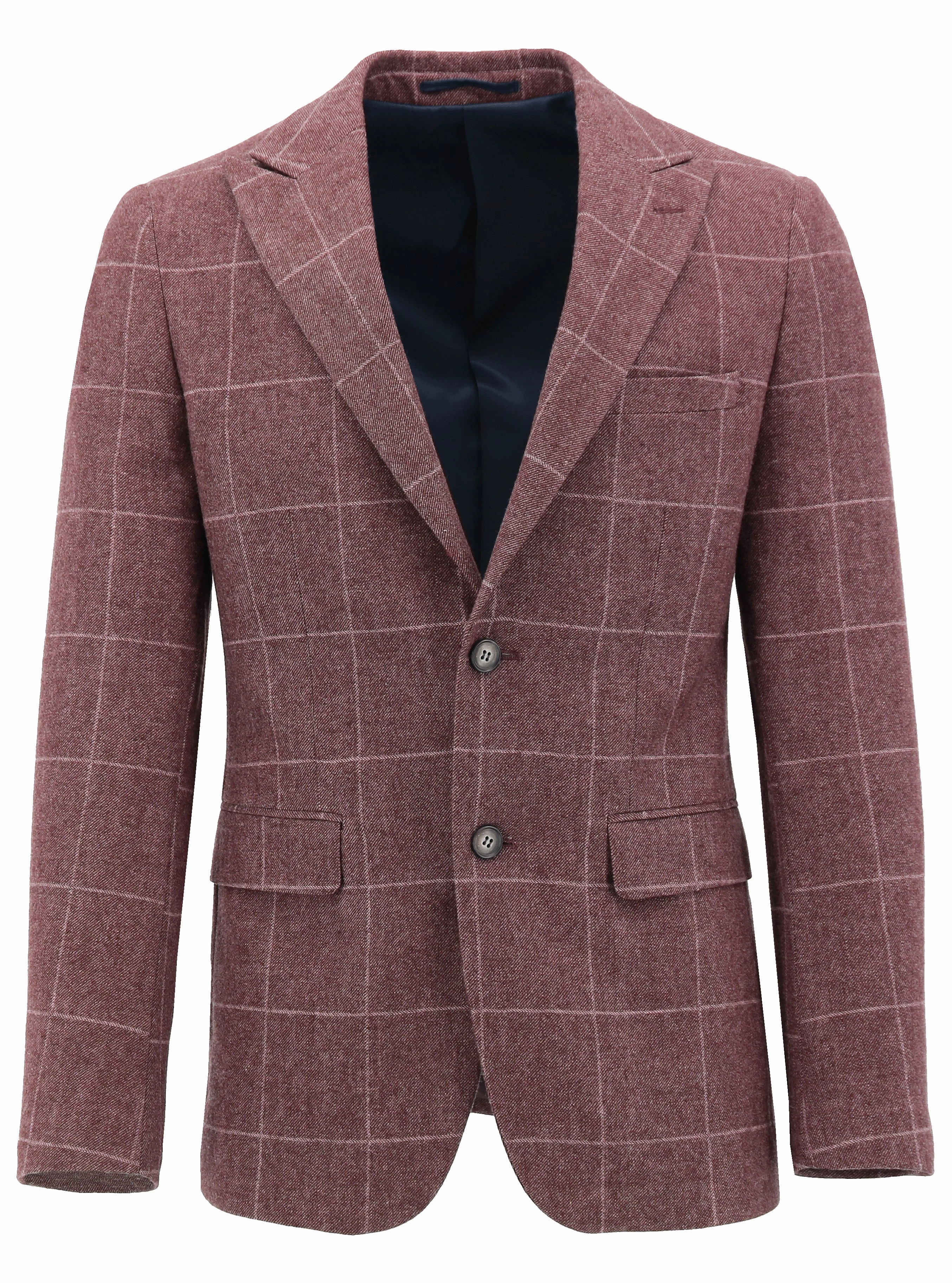 Amalfi Burgundy Checked Sports Jacket Hooded styles Checkered Style