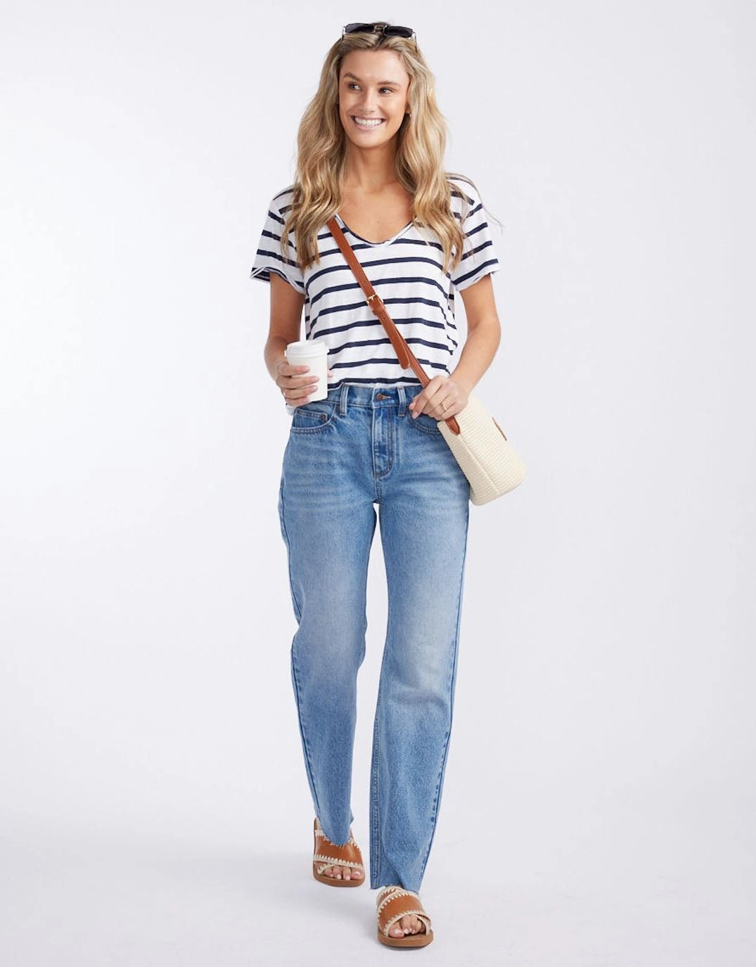 No Fuss Fit Tailored Cut Charlotte Straight Leg Jean - Mid Wash